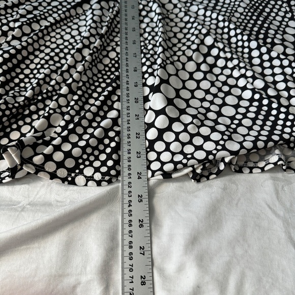 Cleo Women's Black and White Polka Dot Pull On A-Line Midi Skirt Size‎ 8 Stretch - Picture 9 of 11